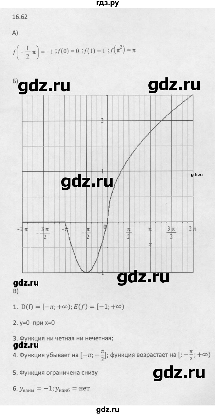 ГДЗ по алгебре 10 класс Мордкович Учебник, Задачник Базовый и углубленный уровень §16 - 16.62, Решебник к задачнику 2016