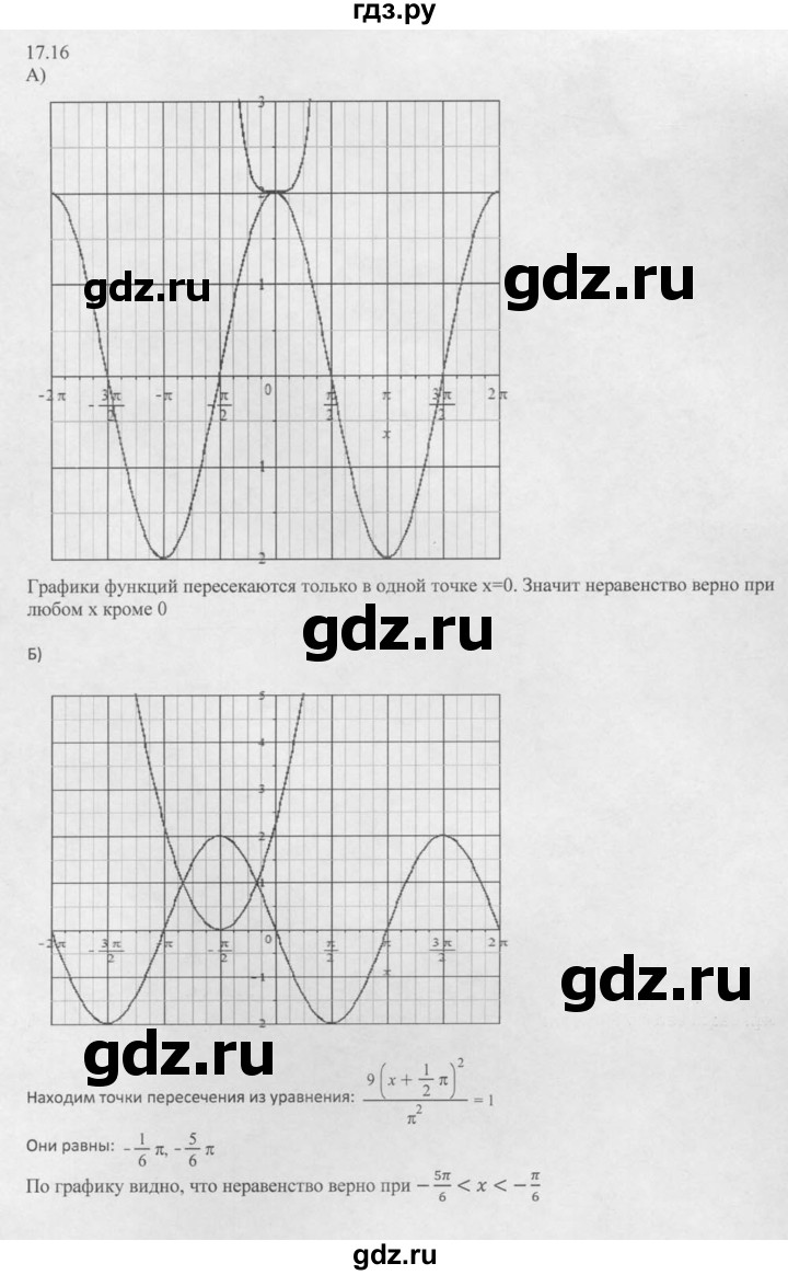ГДЗ по алгебре 10 класс Мордкович Учебник, Задачник Базовый и углубленный уровень §17 - 17.16, Решебник к задачнику 2016