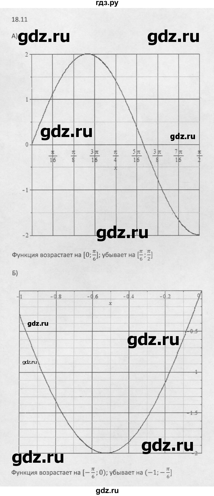 ГДЗ по алгебре 10 класс Мордкович Учебник, Задачник Базовый и углубленный уровень §18 - 18.11, Решебник к задачнику 2016