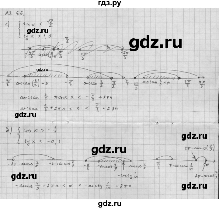ГДЗ по алгебре 10 класс Мордкович Учебник, Задачник Базовый и углубленный уровень §22 - 22.66, Решебник к задачнику 2016