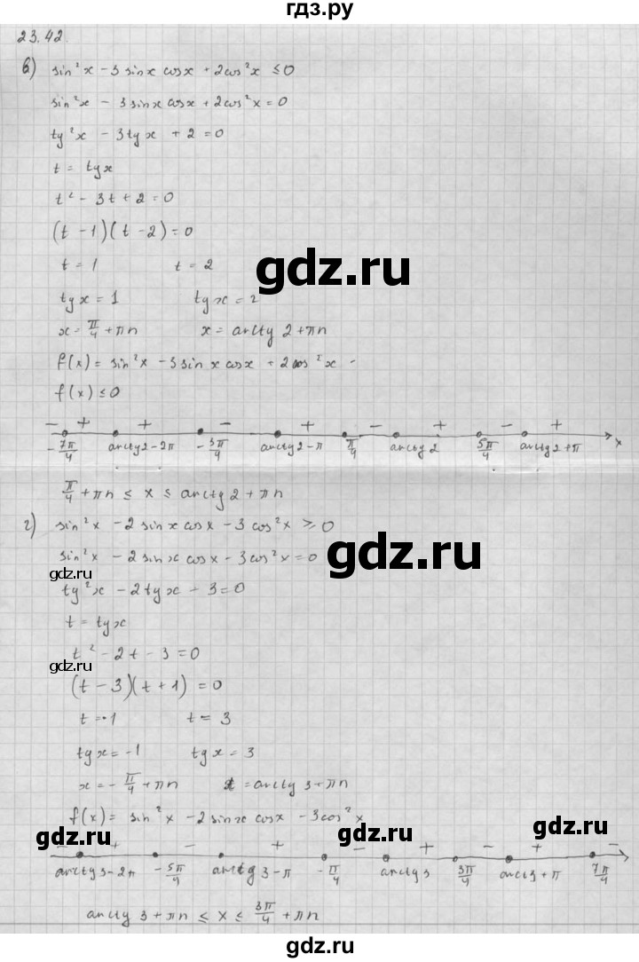 ГДЗ по алгебре 10 класс Мордкович Учебник, Задачник Базовый и углубленный уровень §23 - 23.42, Решебник к задачнику 2016