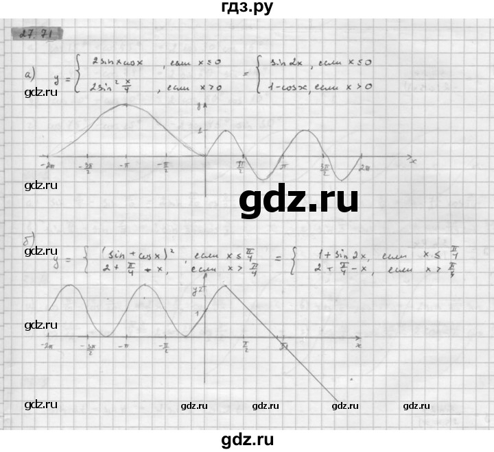 ГДЗ по алгебре 10 класс Мордкович Учебник, Задачник Базовый и углубленный уровень §27 - 27.71, Решебник к задачнику 2016