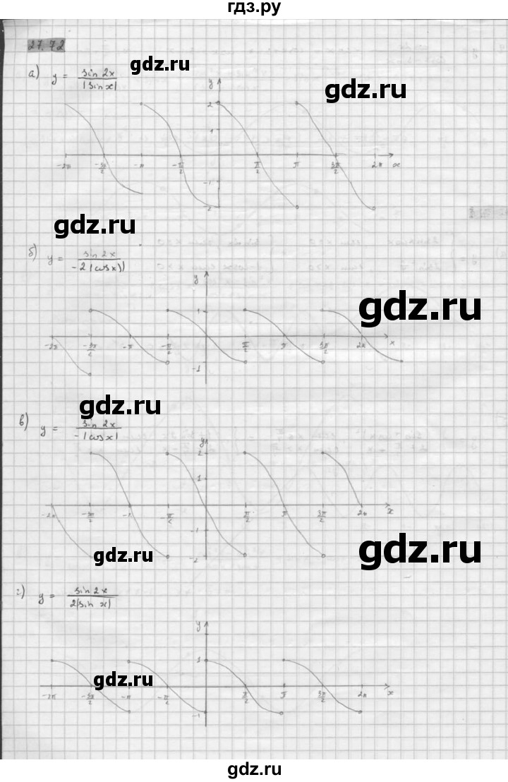ГДЗ по алгебре 10 класс Мордкович Учебник, Задачник Базовый и углубленный уровень §27 - 27.72, Решебник к задачнику 2016