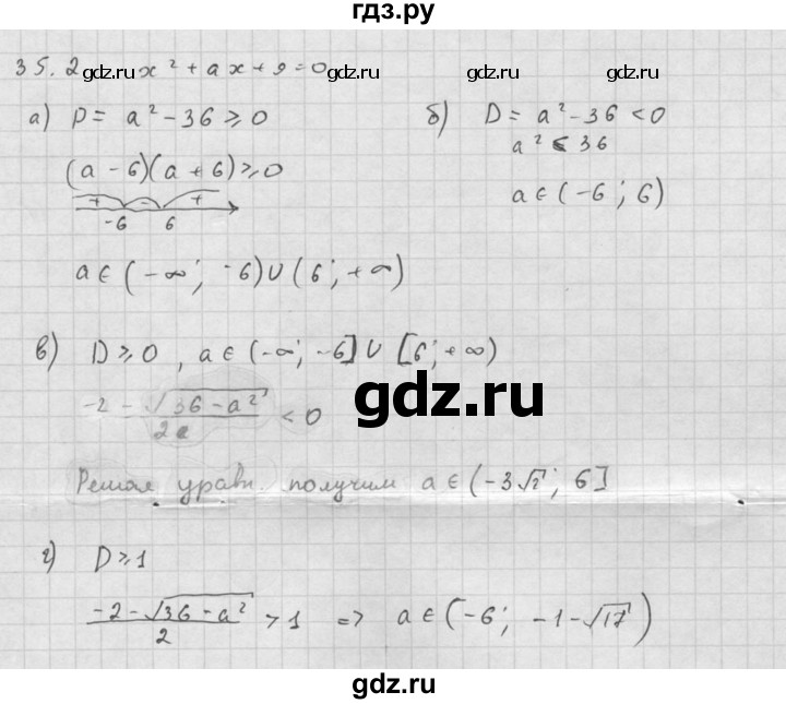 ГДЗ по алгебре 10 класс Мордкович Учебник, Задачник Базовый и углубленный уровень §35 - 35.2, Решебник к задачнику 2016