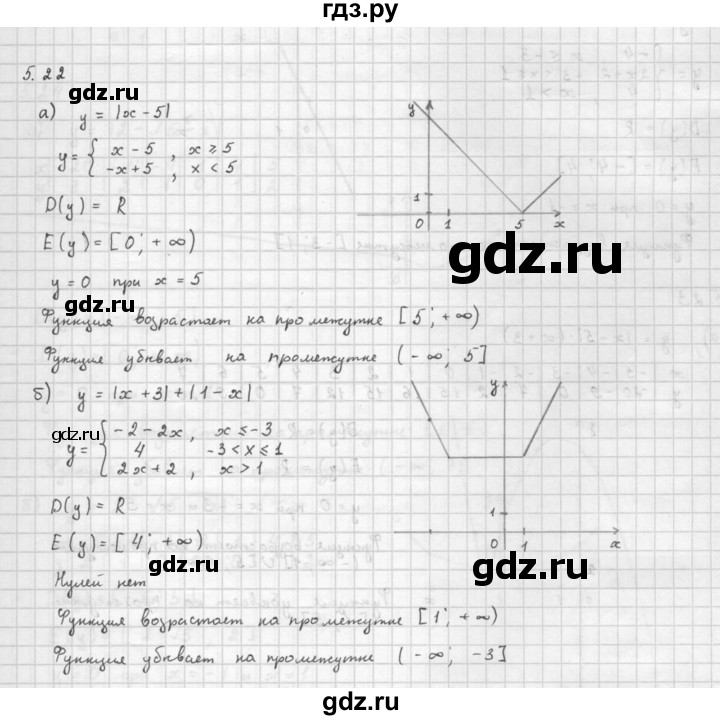 ГДЗ по алгебре 10 класс Мордкович Учебник, Задачник Базовый и углубленный уровень §5 - 5.22, Решебник к задачнику 2016
