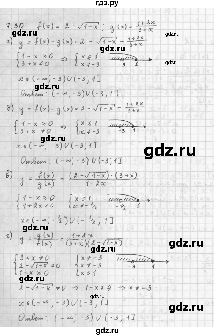 ГДЗ по алгебре 10 класс Мордкович Учебник, Задачник Базовый и углубленный уровень §7 - 7.30, Решебник к задачнику 2016