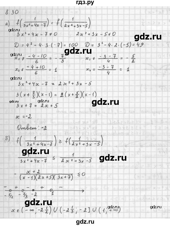 ГДЗ по алгебре 10 класс Мордкович Учебник, Задачник Базовый и углубленный уровень §8 - 8.30, Решебник к задачнику 2016