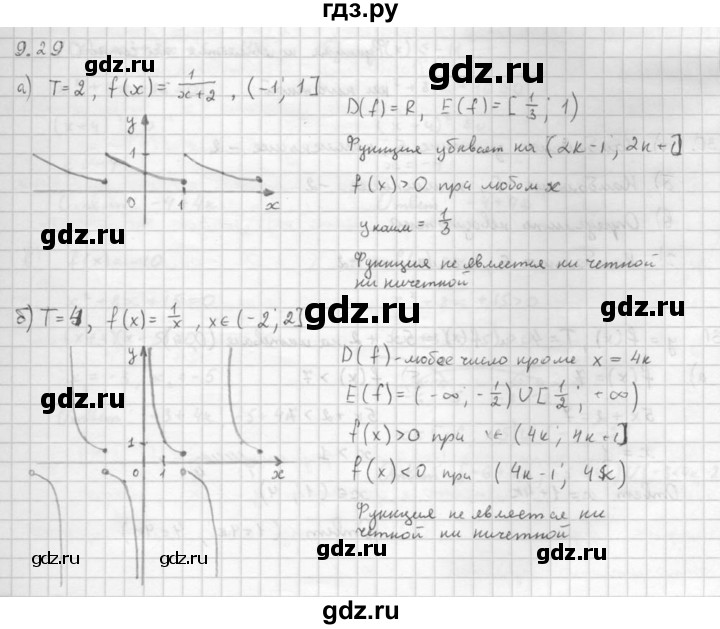 ГДЗ по алгебре 10 класс Мордкович Учебник, Задачник Базовый и углубленный уровень §9 - 9.29, Решебник к задачнику 2016