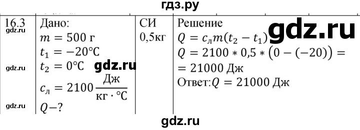 ГДЗ по физике 8 класс Ханнанова рабочая тетрадь (Перышкин) Базовый уровень § 16 - 3, Решебник 2024