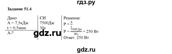 ГДЗ по физике 8 класс Ханнанова рабочая тетрадь (Перышкин) Базовый уровень § 51 - 4, Решебник 2017