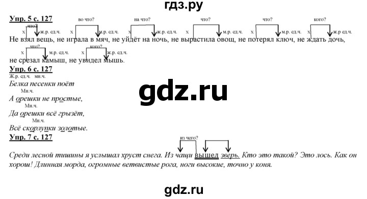 ГДЗ по русскому языку 3 класс Желтовская   часть 1. страница - 127, Решебник №1 2013