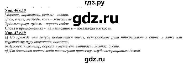 ГДЗ по русскому языку 3 класс Желтовская   часть 1. страница - 19, Решебник №1 2013