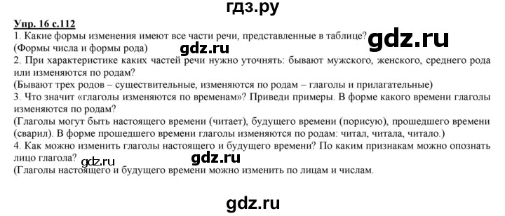 ГДЗ по русскому языку 3 класс Желтовская   часть 2. страница - 112, Решебник №1 2013