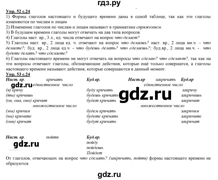 ГДЗ по русскому языку 3 класс Желтовская   часть 2. страница - 24, Решебник №1 2013