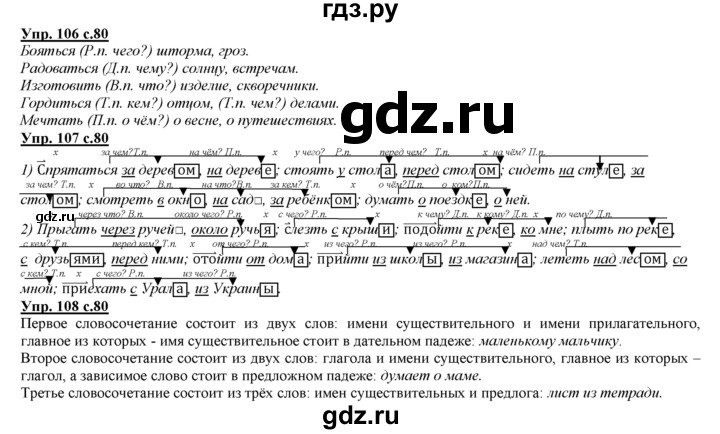 ГДЗ по русскому языку 3 класс Желтовская   часть 2. страница - 80, Решебник №1 2013