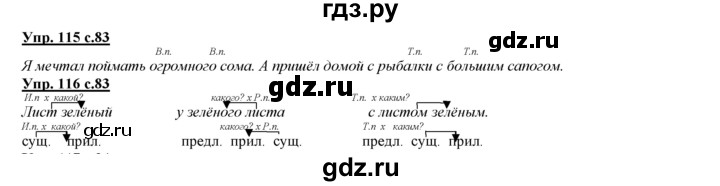 ГДЗ по русскому языку 3 класс Желтовская   часть 2. страница - 83, Решебник №1 2013