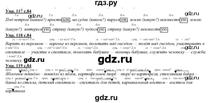 ГДЗ по русскому языку 3 класс Желтовская   часть 2. страница - 84, Решебник №1 2013