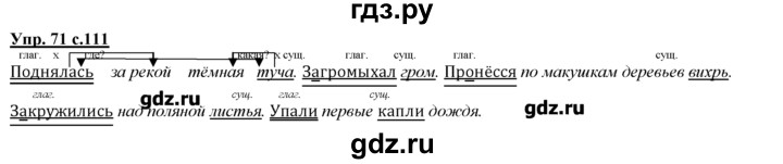 ГДЗ по русскому языку 3 класс Желтовская   часть №1 / о главном - 71, Решебник №1