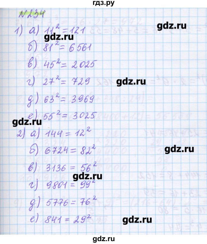 ГДЗ по математике 5 класс Муравин   упражнение - 234, Решебник №1