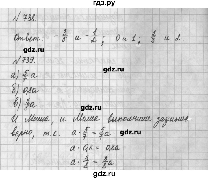 ГДЗ по математике 6 класс Истомина   упражнение - 738, Решебник