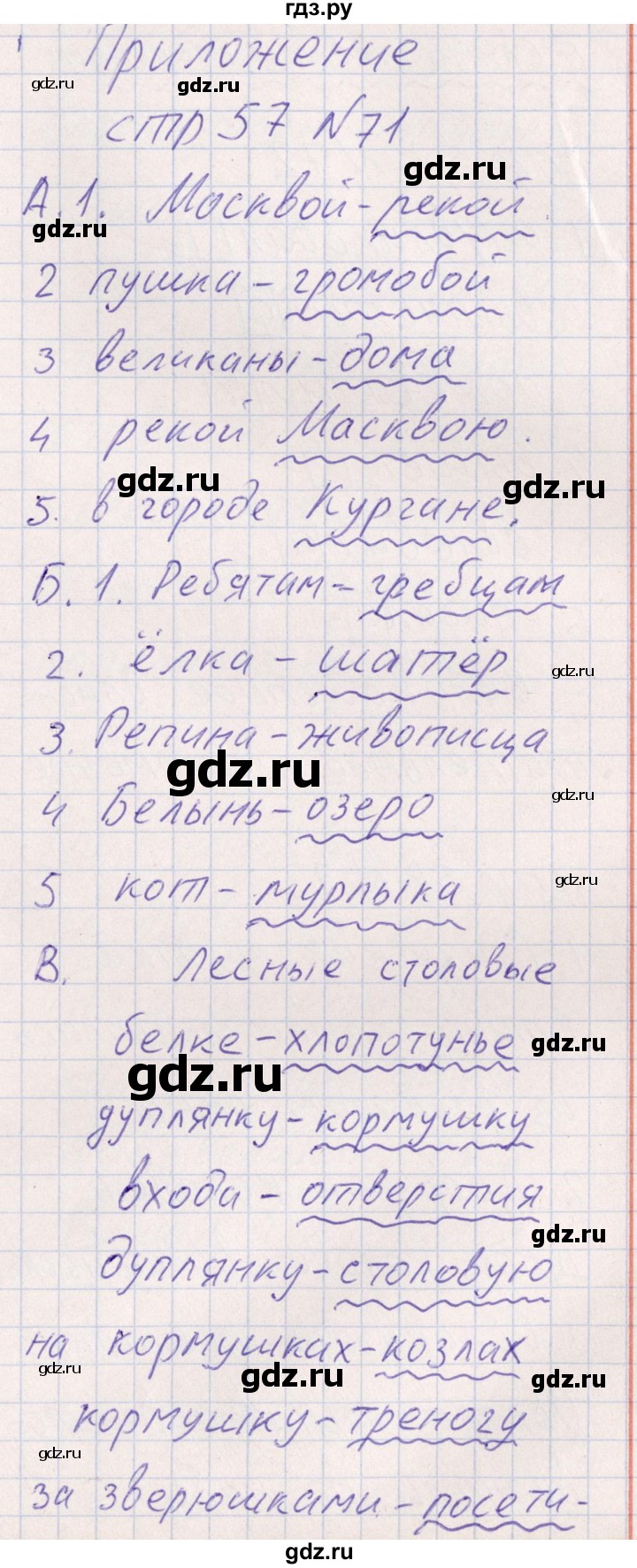 ГДЗ часть 1 / упражнение 71 русский язык 8 класс рабочая тетрадь Богданова