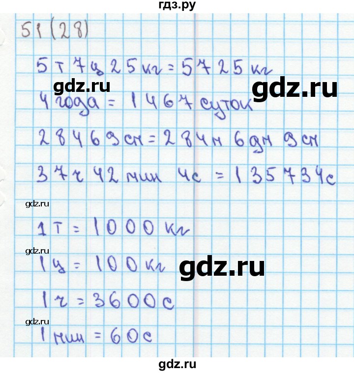 ГДЗ по математике 4 класс Бененсон рабочая тетрадь (Аргинская)  тетрадь 2. страница - 28, Решебник №1