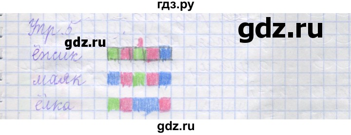 ГДЗ по русскому языку 1 класс Иванов рабочая тетрадь  выполни упражнение - 5, Решебник 2023