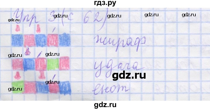 ГДЗ по русскому языку 1 класс Иванов рабочая тетрадь  выполни упражнение - 3, Решебник №1 2016