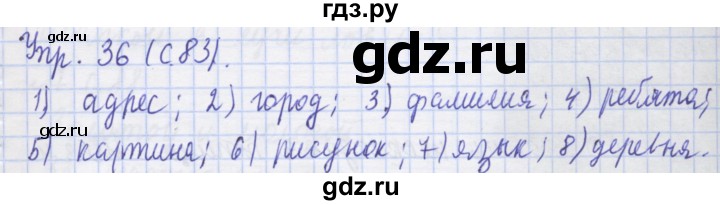 ГДЗ по русскому языку 1 класс Иванов рабочая тетрадь  выполни упражнение - 36, Решебник №1 2016