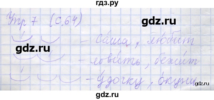 ГДЗ по русскому языку 1 класс Иванов рабочая тетрадь  выполни упражнение - 7, Решебник №1 2016