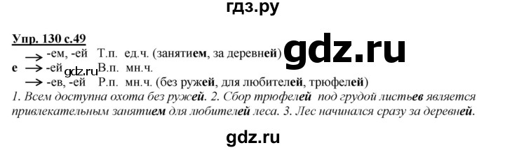 ГДЗ по русскому языку 4 класс Желтовская   часть 2 / упражнение - 130, Решебник №1