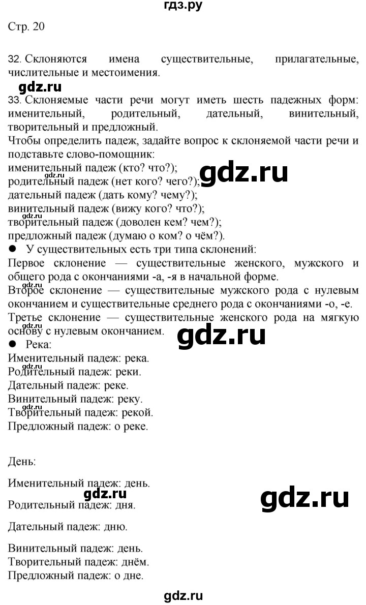 ГДЗ по русскому языку 4 класс Желтовская   часть 2. страница - 20, Решебник 2023