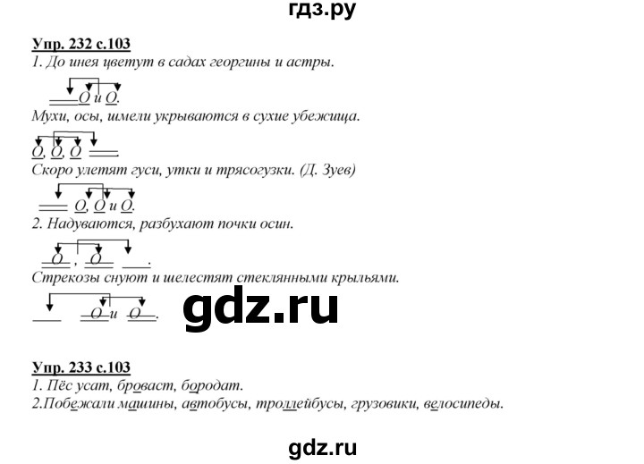 ГДЗ по русскому языку 4 класс Желтовская   часть 1. страница - 103, Решебник №1 2013