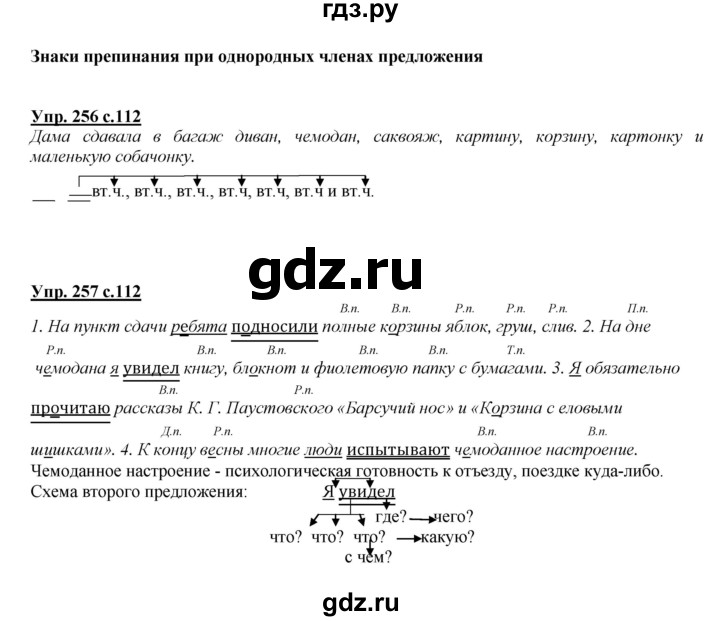 ГДЗ по русскому языку 4 класс Желтовская   часть 1. страница - 112, Решебник №1 2013