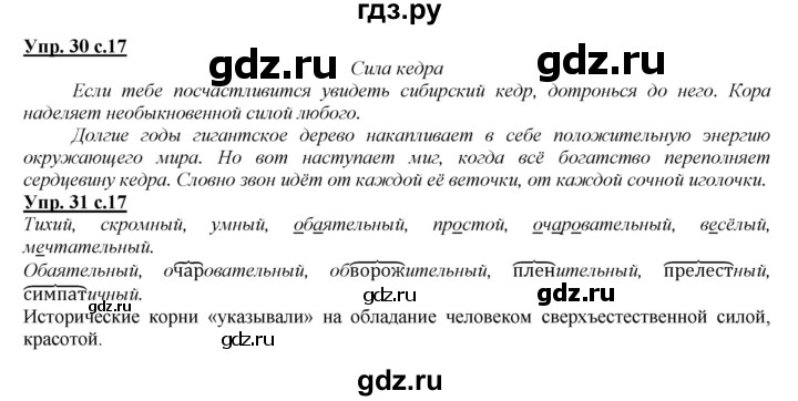 ГДЗ по русскому языку 4 класс Желтовская   часть 1. страница - 17, Решебник №1 2013