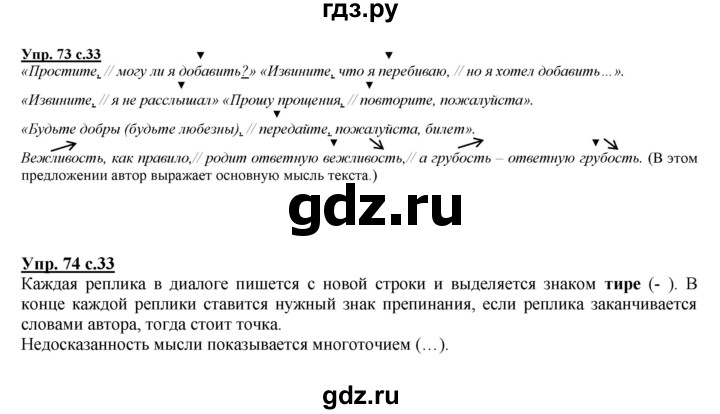 ГДЗ по русскому языку 4 класс Желтовская   часть 1. страница - 33, Решебник №1 2013