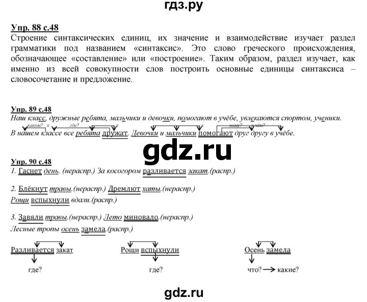 ГДЗ по русскому языку 4 класс Желтовская   часть 1. страница - 48, Решебник №1 2013
