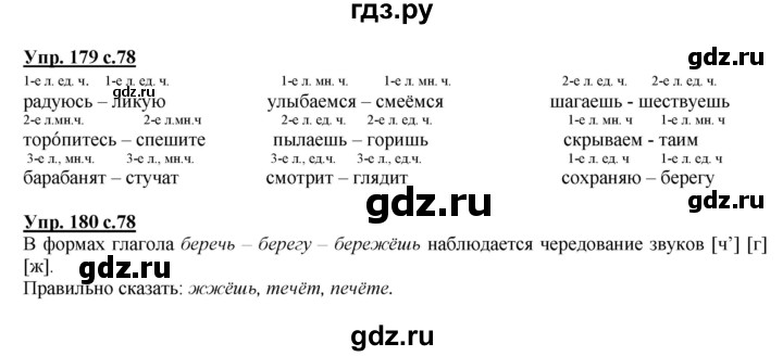 ГДЗ по русскому языку 4 класс Желтовская   часть 1. страница - 78, Решебник №1 2013