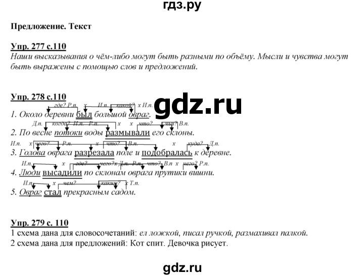 ГДЗ по русскому языку 4 класс Желтовская   часть 2. страница - 110, Решебник №1 2013