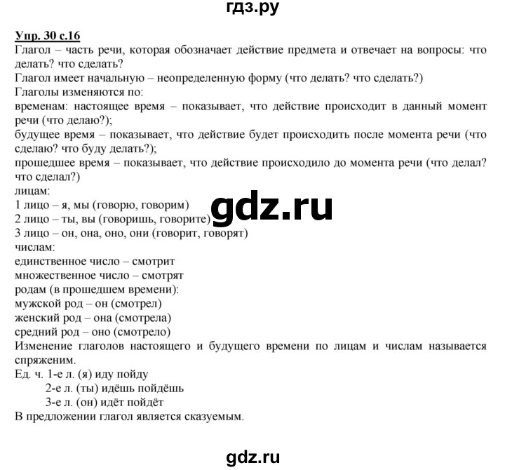 ГДЗ по русскому языку 4 класс Желтовская   часть 2. страница - 16, Решебник №1 2013