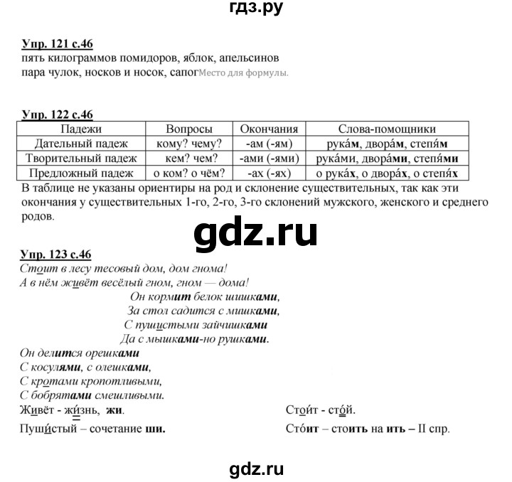 ГДЗ по русскому языку 4 класс Желтовская   часть 2. страница - 46, Решебник №1 2013