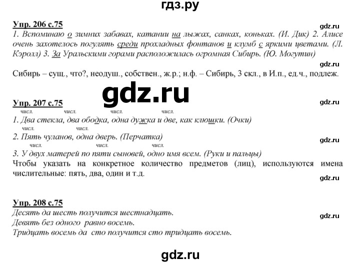 ГДЗ по русскому языку 4 класс Желтовская   часть 2. страница - 75, Решебник №1 2013