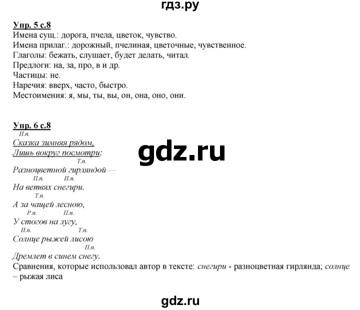 ГДЗ по русскому языку 4 класс Желтовская   часть 2. страница - 8, Решебник №1 2013