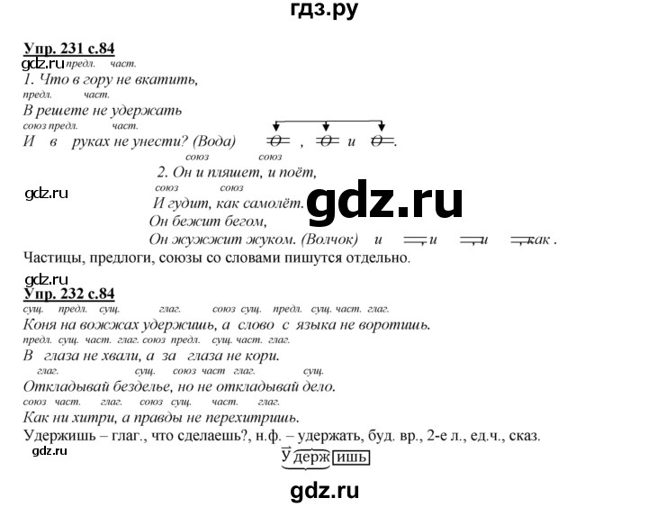 ГДЗ по русскому языку 4 класс Желтовская   часть 2. страница - 84, Решебник №1 2013