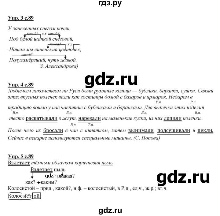 ГДЗ по русскому языку 4 класс Желтовская   часть 2. страница - 89, Решебник №1 2013