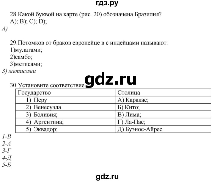 ГДЗ по географии 7 класс  Николина мой тренажер (Алексеев)  страница - 55, Решебник 2015