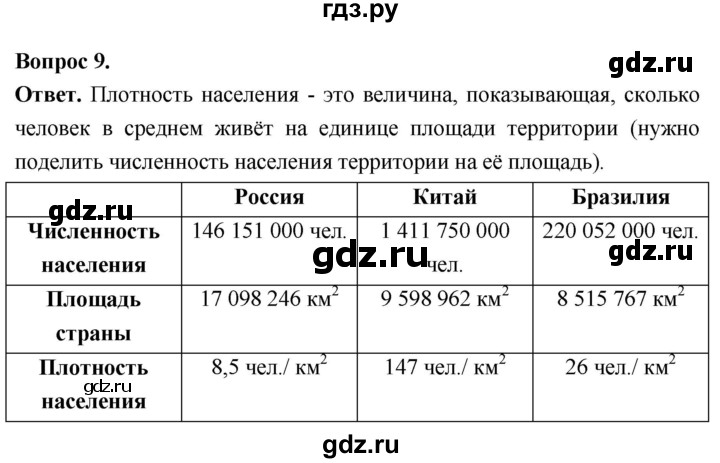 ГДЗ по географии 7 класс  Николина мой тренажер (Алексеев)  страница - 9, Решебник 2023