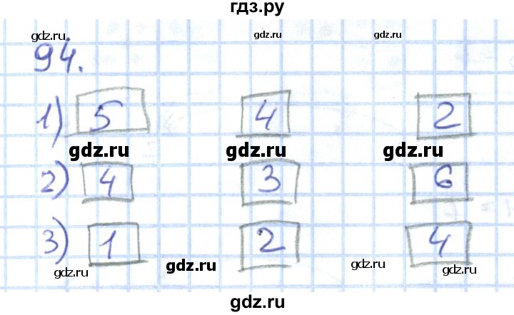 ГДЗ по математике 1 класс Истомина рабочая тетрадь  часть 1. упражнение - 94, Решебник №1 к тетради 2022