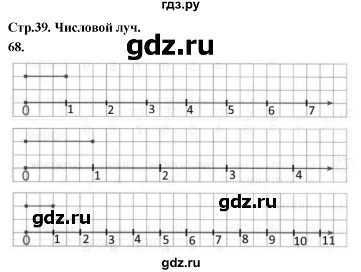 ГДЗ по математике 1 класс Истомина рабочая тетрадь  часть 1. упражнение - 68, Решебник 2023