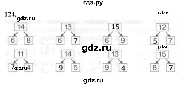 ГДЗ по математике 1 класс Истомина рабочая тетрадь  часть 2. упражнение - 124, Решебник 2023